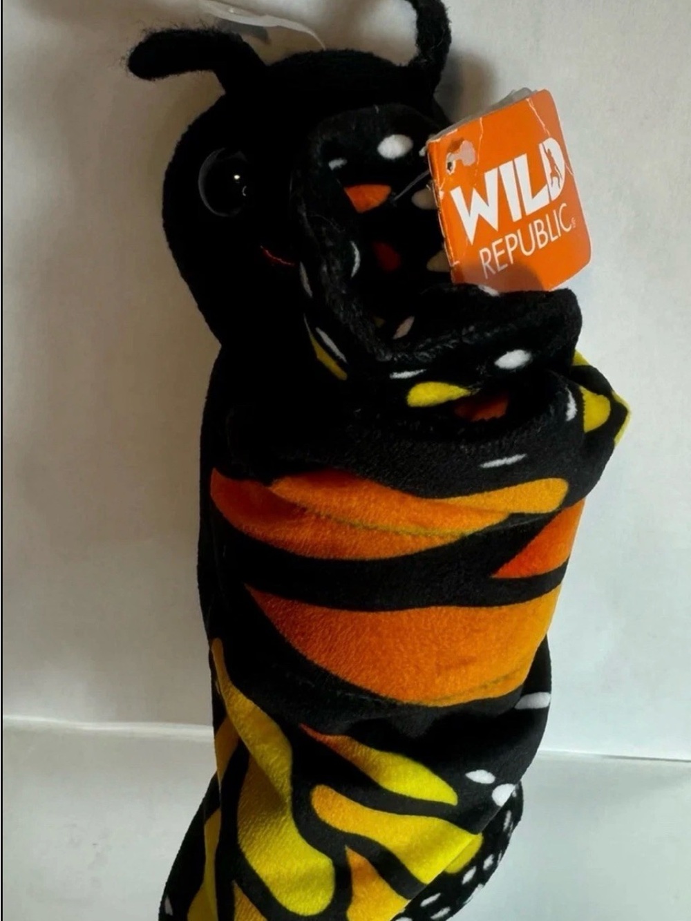 Wild Republic Monarch Butterfly Slap Bracelet Plush Huggers Stuffed Animal